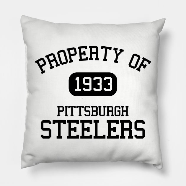 Property of Pittsburgh Steelers Pillow by Funnyteesforme