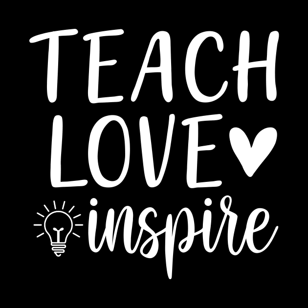 Teach love inspire saying by colorbyte