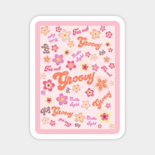 Peace, Love and Groovy Design Magnet
