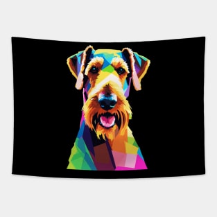 Airedale Terrier Pop Art Tapestry