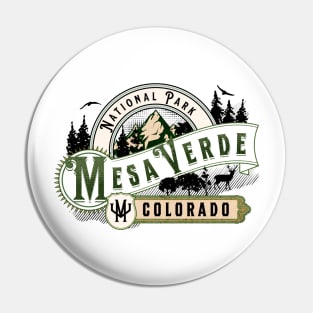 Mesa Verde National Park Colorado Vintage Label Pin