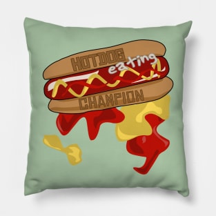 The Ultimate Hotdog Eating Champion - Deliciously Messy Design Pillow