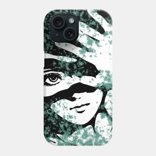 Punk Fashion Style Retro Green Glowing Girl Phone Case