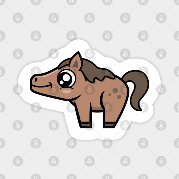 Cute Brown Horse Magnet by danchampagne