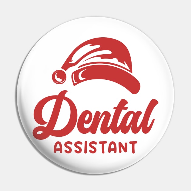 Dental Assistant Christmas Red Text Pin by JaussZ
