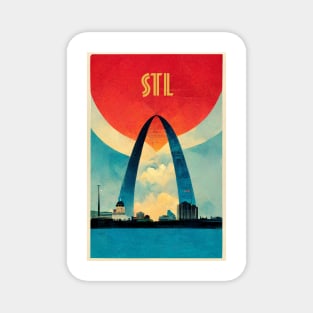 Saint Louis, Missouri Vintage Poster Alternate Design Magnet