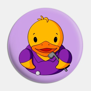 Golfer Rubber Duck Pin