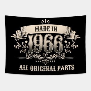 Retro Vintage Birthday Made in 1966 All Original Parts Tapestry