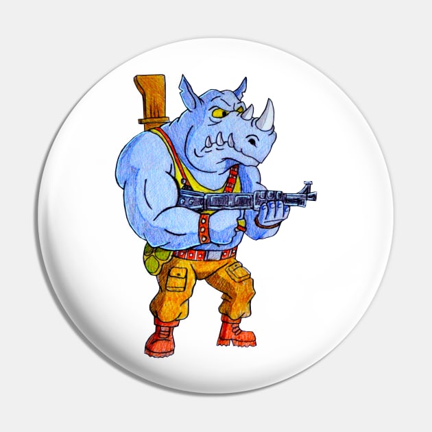 Rocksteady Pin by tabslabred