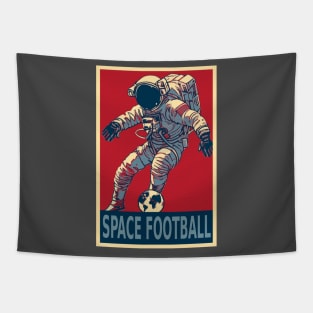 Astronaut Playing Space football Tapestry