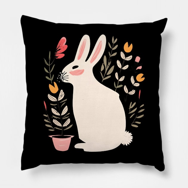 Rabbit art Pillow by NomiCrafts
