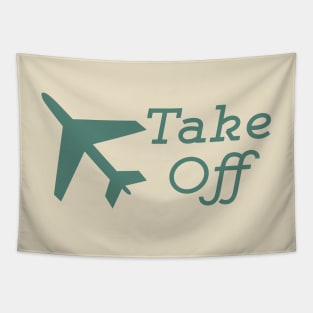 Take Off Airplane Tapestry