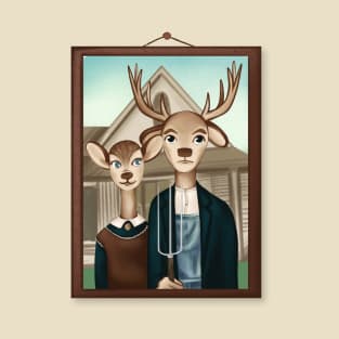 painting "Deer Gothic" T-Shirt