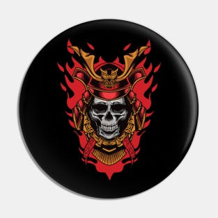 Samurai Skull Pin