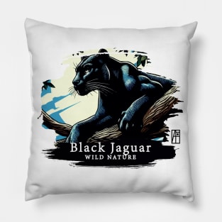 Black Jaguar - WILD NATURE - JAGUAR -4 Pillow