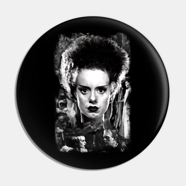 The Bride of Frankenstein "She's Alive!!!" Pin by xenomorphicpress