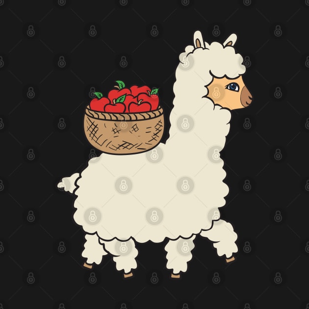 Alpaca with basket by theanimaldude