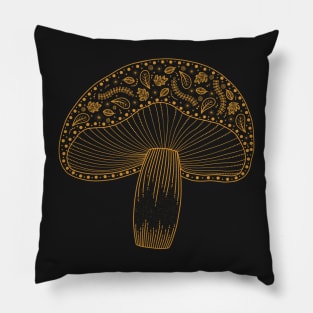 Dark Academia Fairy Mushroom Cottagecore Aesthetic Pillow