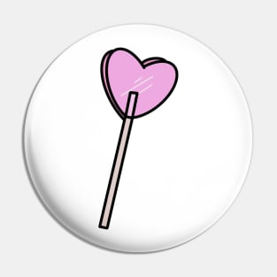 Pink Heart Lollipop Pin