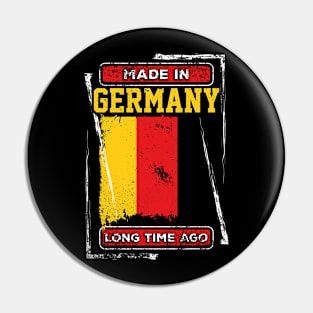 Germany Flag Born Distressed Novelty Gift Pin