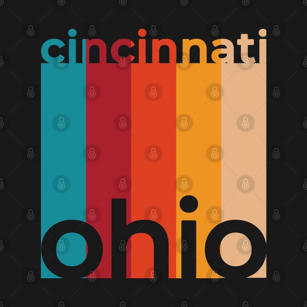 Cincinnati Ohio Retro by easytees