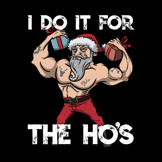 Workout Lifting Lifter Santa Claus Gym Christmas Fitness by TellingTales