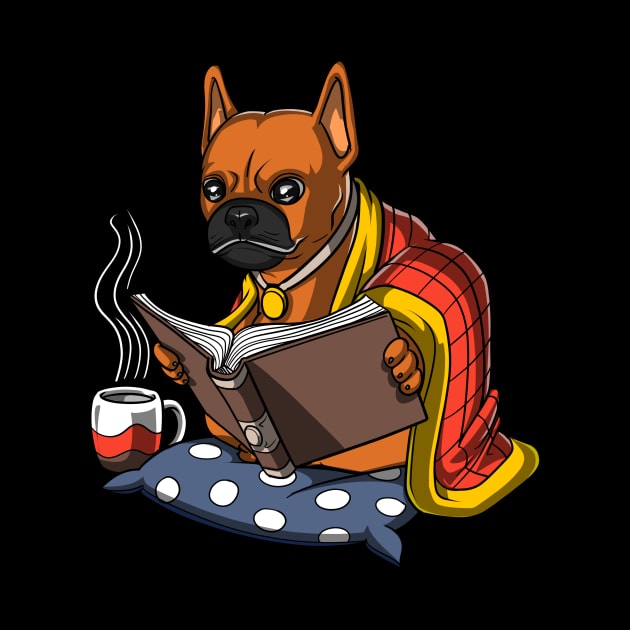 French Bulldog Book Reading Dog by underheaven