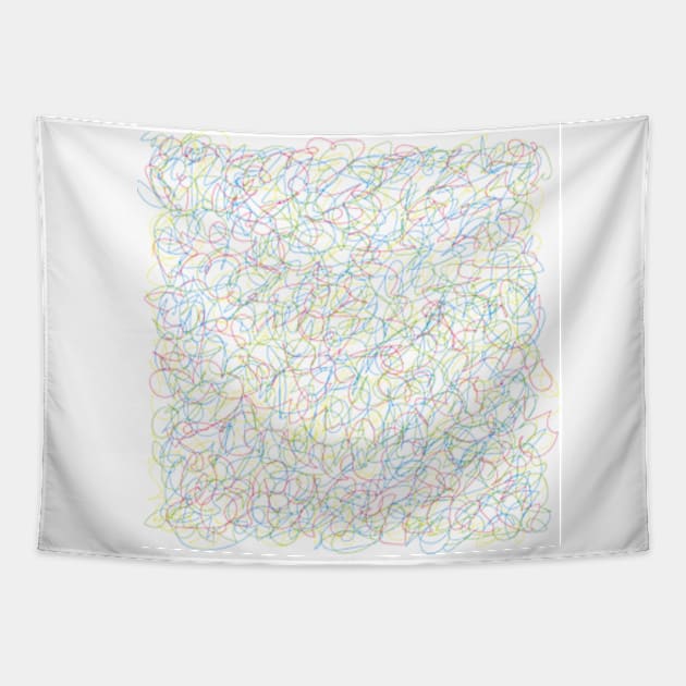 Pollock style colorful lines medley Tapestry by Mokoosh