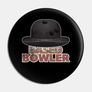 Based Bowler Hat Design Pin