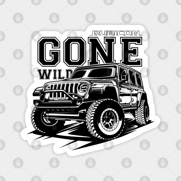 Jeep Wrangler Rubicon Magnet by idrdesign