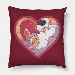 Heart Rat: Masked Black Pillow