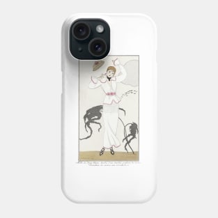 Robe de Drap Blanc Fashion Illustration by George Barbier Phone Case