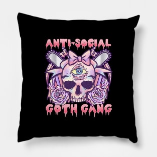 Anti Social Goth Gang I Anime Manga Kawaii print Pillow