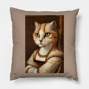 Whiskers and Lace: A Feline Fashion Statement Pillow