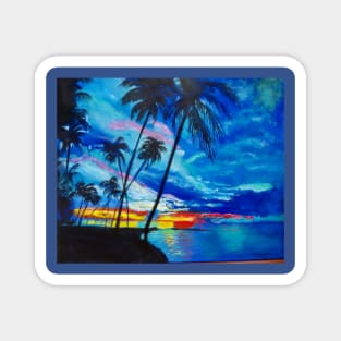 Hawaii Sunset Magnet