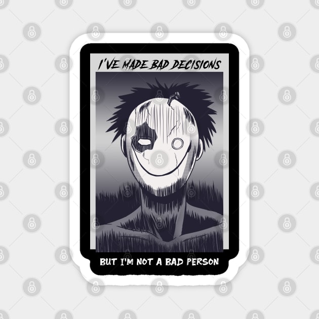 I'm not a bad person Magnet by Blind Man Studio