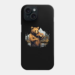 Grizzly Bear playing violin Phone Case