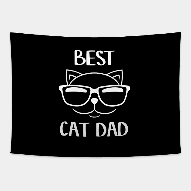 Best cat dad new print design 2 Tapestry by Tatsiana design