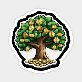 golden coins money grows on trees Magnet