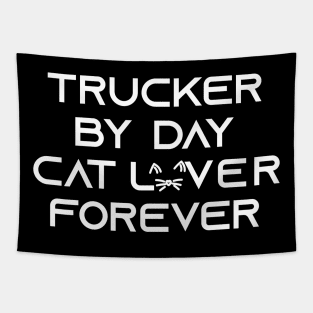 trucker cat lover Tapestry