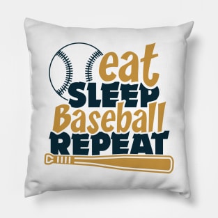 Eat Sleep Baseball repeat Pillow