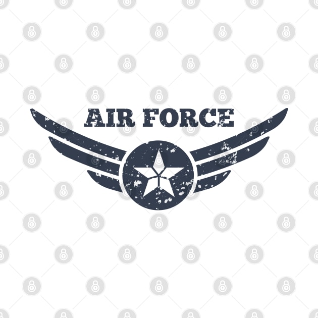 Air Force Vintage Insignia Star and Wings by Mandra