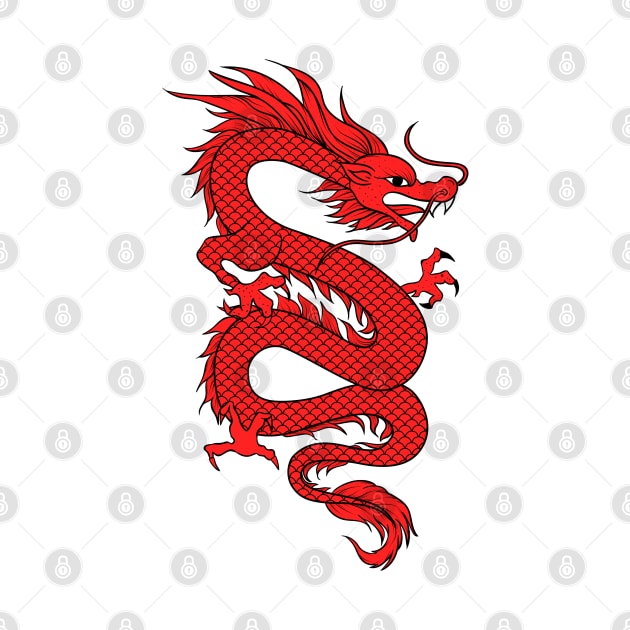 Red chinese dragon by Schioto