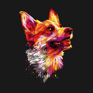 Corgi Dog Abstract T-Shirt