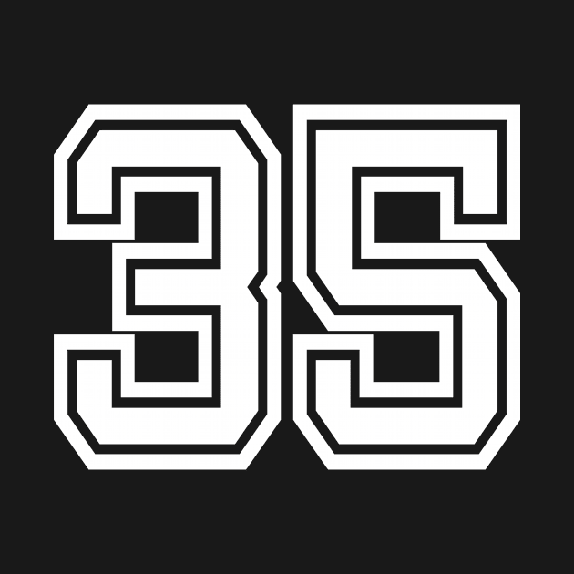 Number 35 for a sports team, group, or community by DariBangAngga