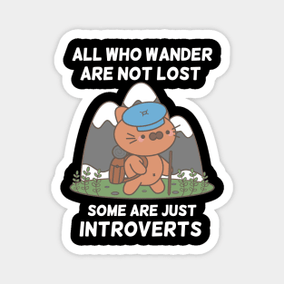 Funny Introvert Lost Wandering Cat in the Wilderness Magnet