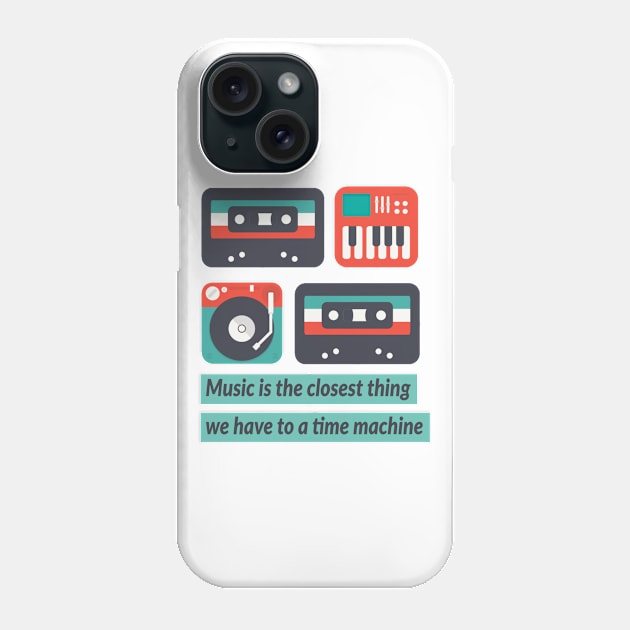 Music is a time machine Phone Case by Kuro