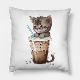 Coffee Kitty Pillow