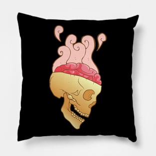 Smoking Skull Pillow