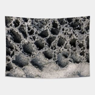 Volcanic Seaside Rock Texture Tapestry